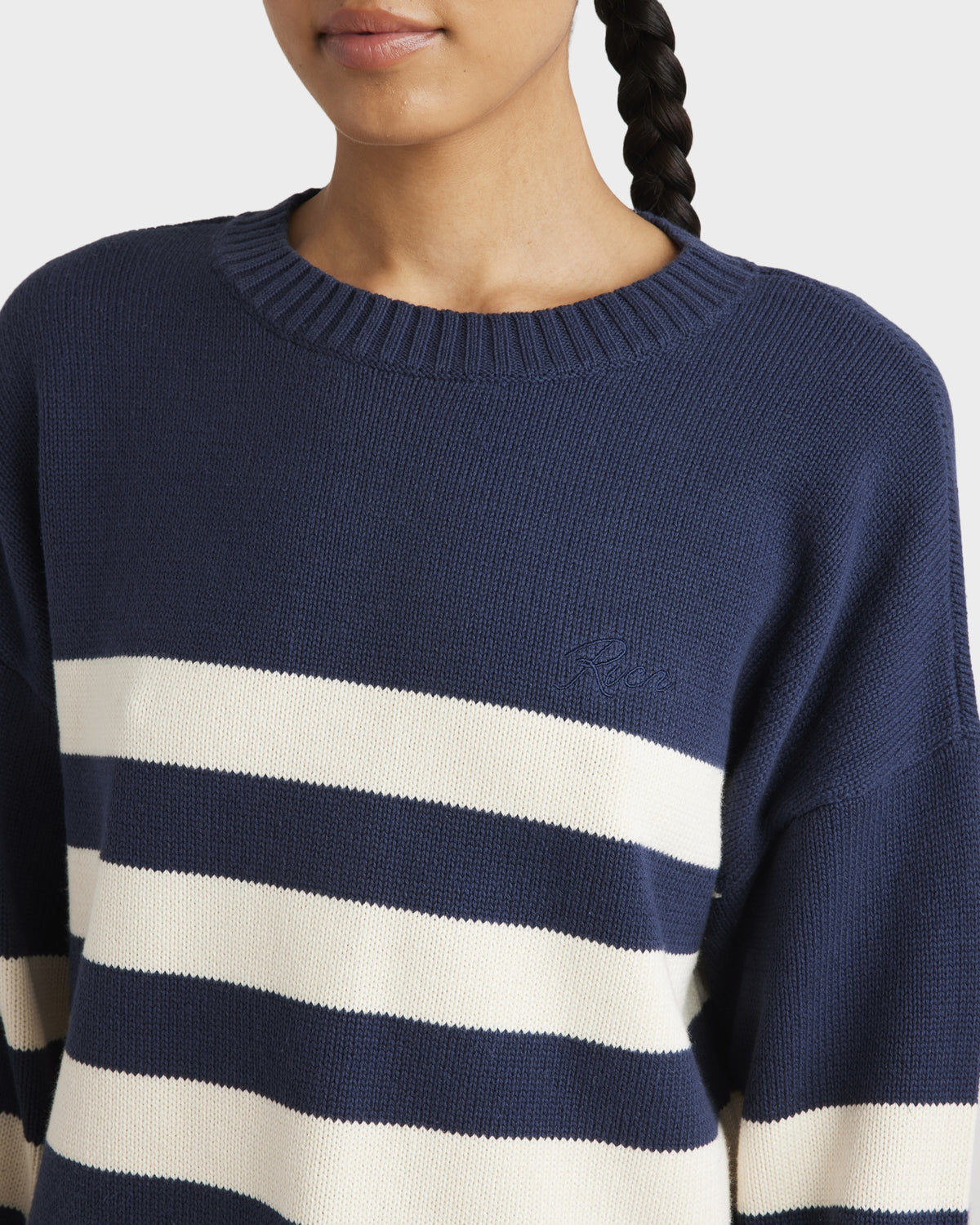 Womens Ivy Stripe Crew Neck
