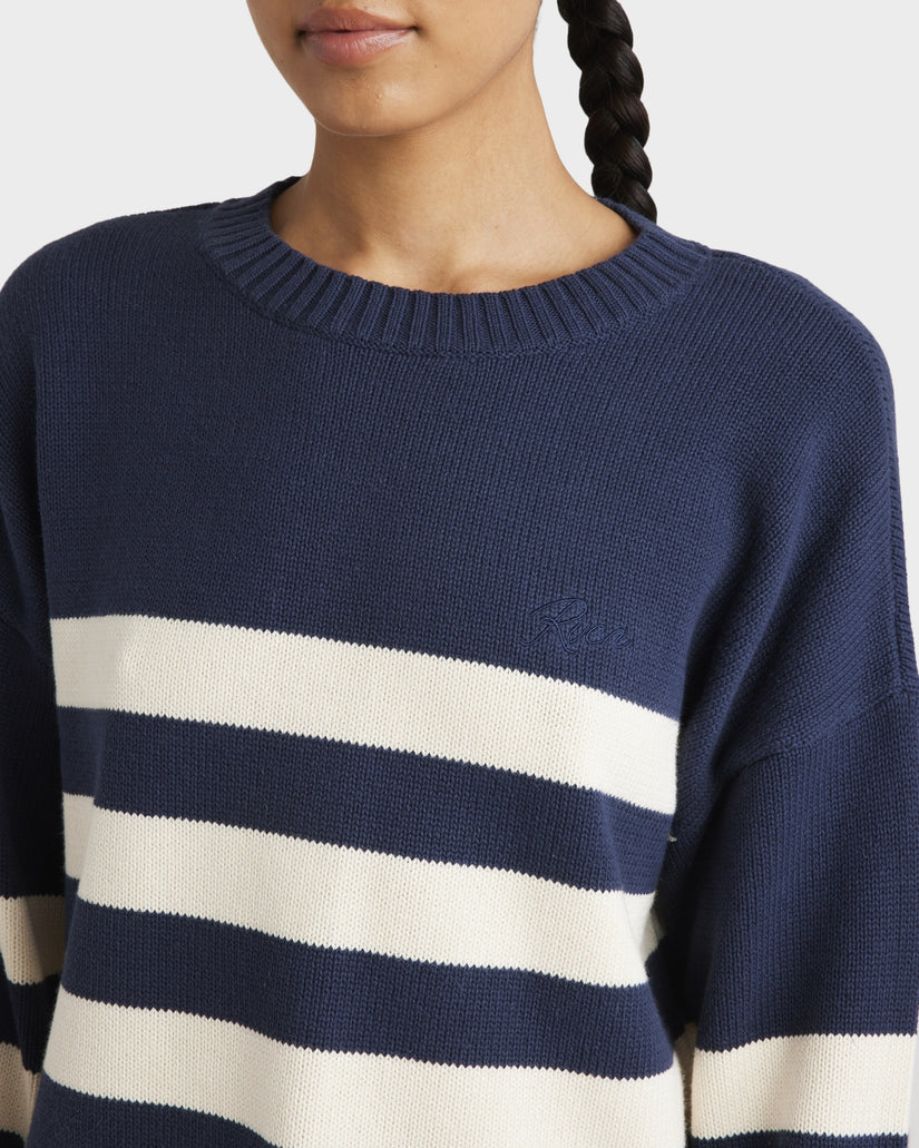 Womens Ivy Stripe Crew Neck