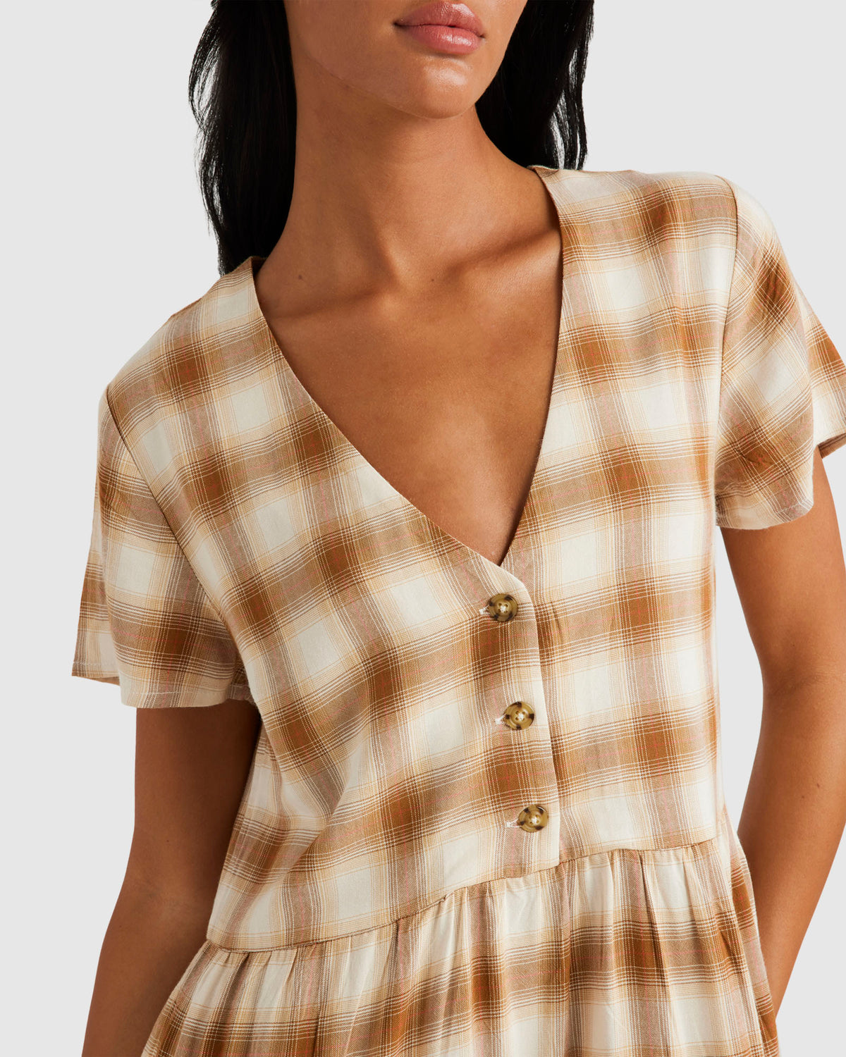 Womens Plaid Heights Mini Dress