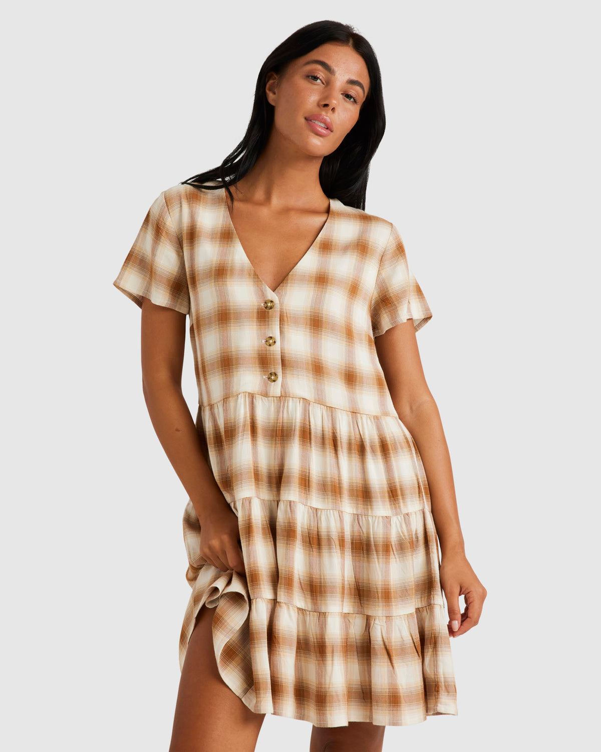 Womens Plaid Heights Mini Dress