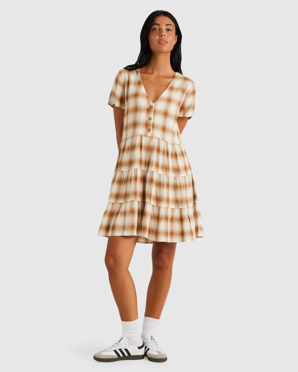 Womens Plaid Heights Mini Dress