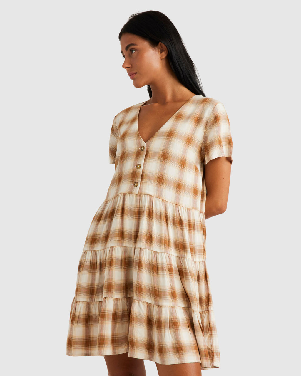 Womens Plaid Heights Mini Dress