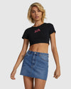 MID RISE DENIM SKIRT