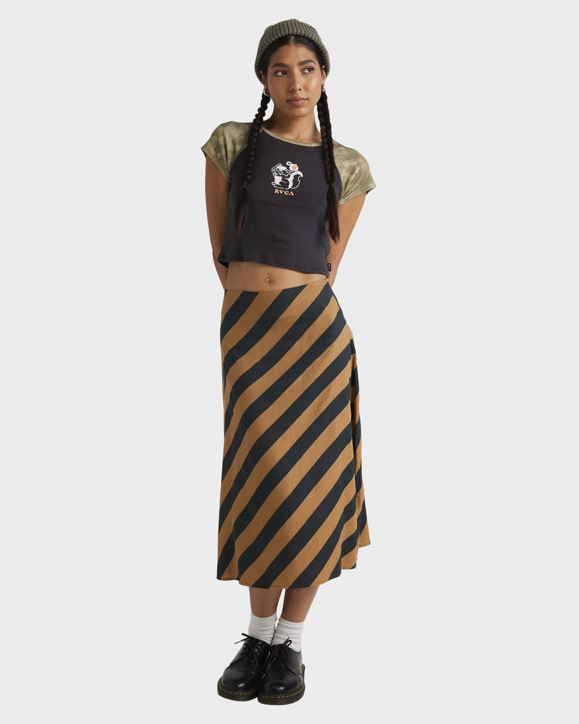 Womens Milspec Stripe Annika Midi Skirt