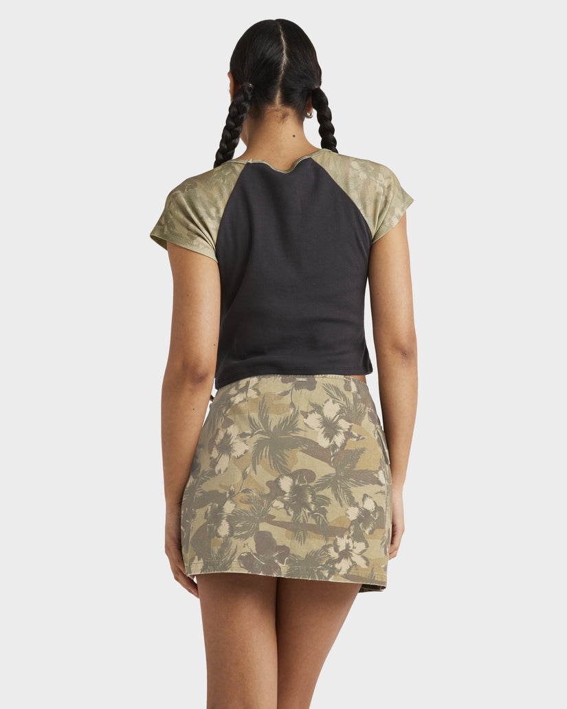 Womens Wrapped Cargo Mini Skirt