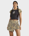 Womens Wrapped Cargo Mini Skirt