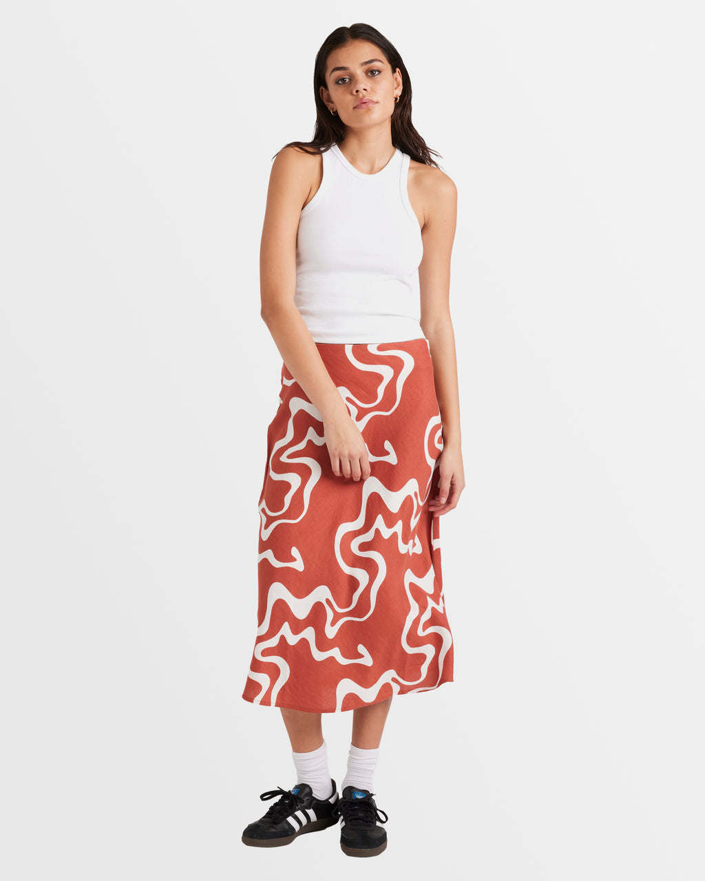 Womens Split Annika Midi Skirt