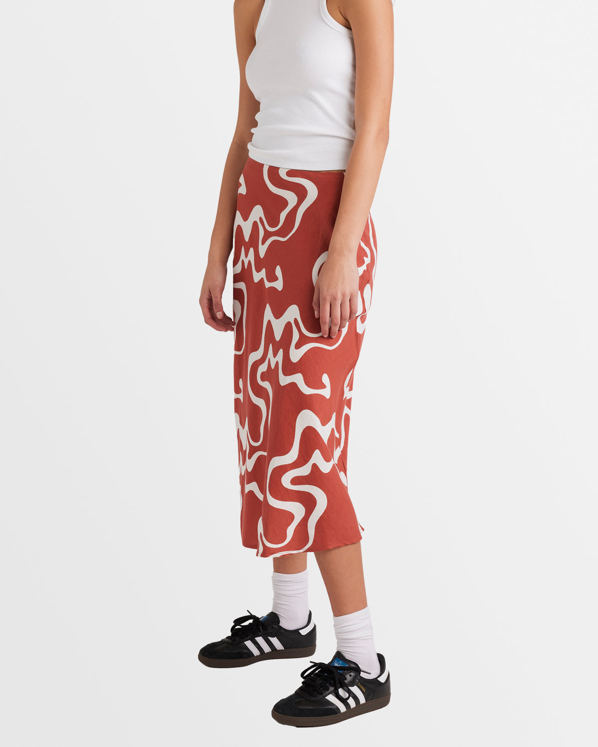Womens Split Annika Midi Skirt