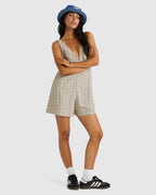 Womens Claire Plaid Romper