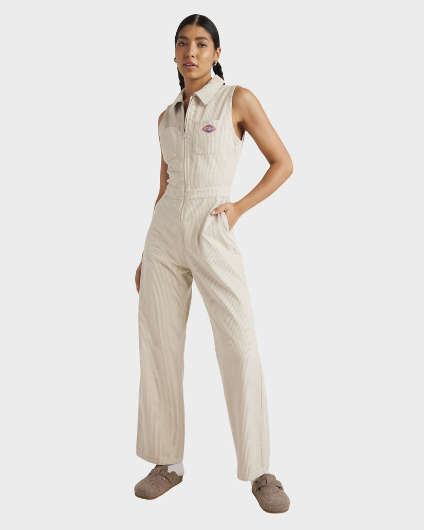 Womens Striped Boiler Overalls
