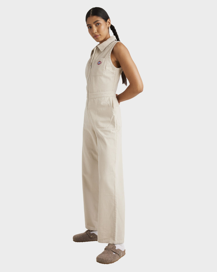 Womens Striped Boiler Overalls
