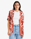 Womens Split Over Short Sleeve Shirt
