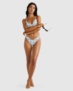 Womens Vintage Plaid Tri Crossback Bikini Top