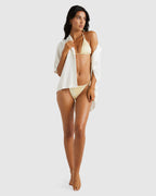 Womens Floral Collage Slide Tri Bikini Top