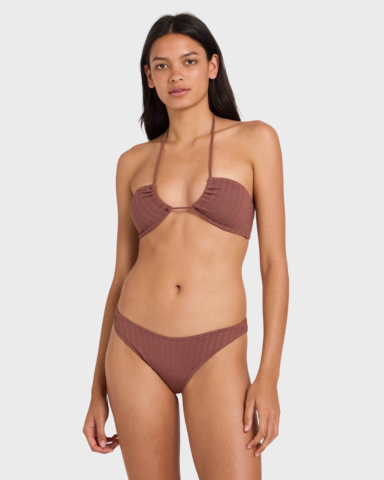 Womens Pucker Bandeau Bikini Top