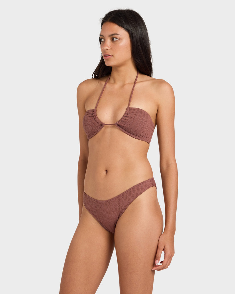 Womens Pucker Bandeau Bikini Top