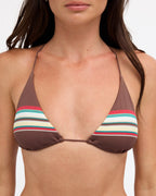 Womens Darling Stripe Tri Bikini Top