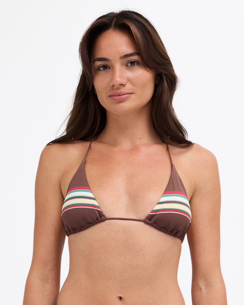 Womens Darling Stripe Tri Bikini Top