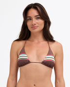 Womens Darling Stripe Tri Bikini Top