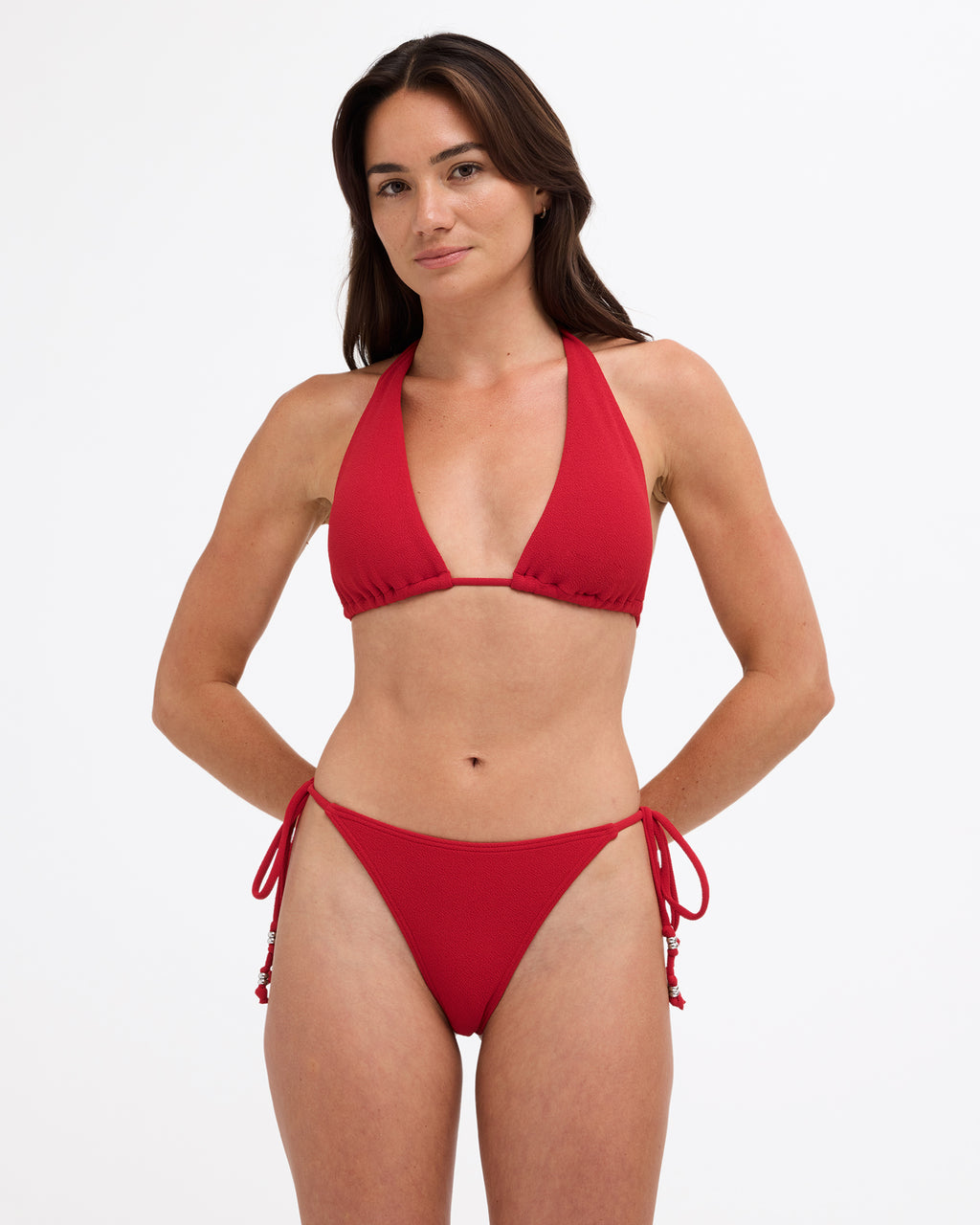 Womens Mila Scarlet Tall Halter Bikini Top