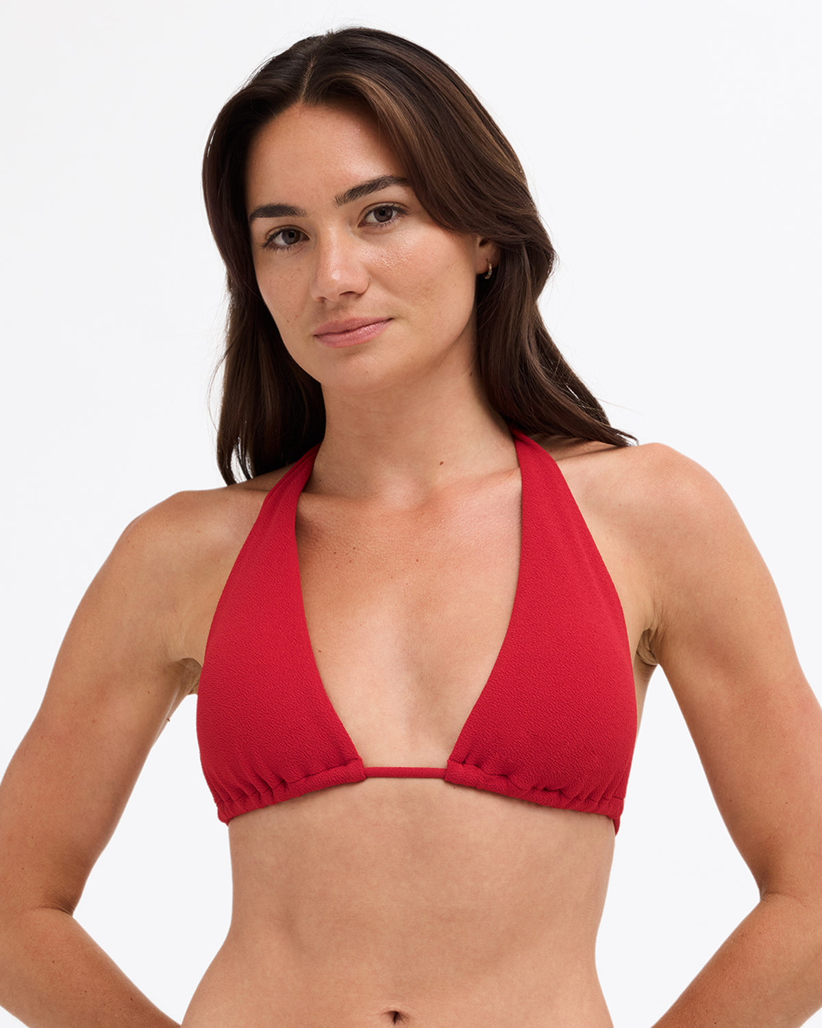 Womens Mila Scarlet Tall Halter Bikini Top