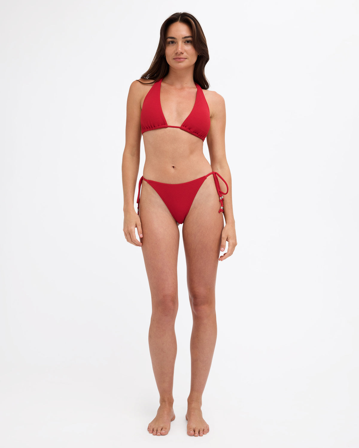 Womens Mila Scarlet Tall Halter Bikini Top