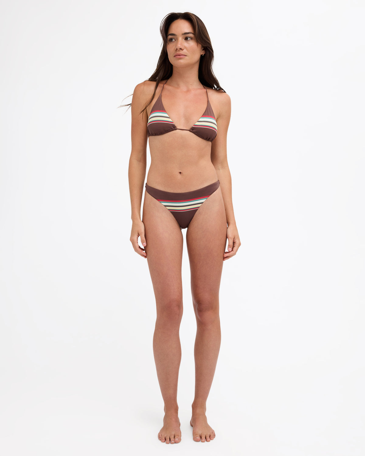 Womens Darling Stripe Skimpy Bikini Bottom