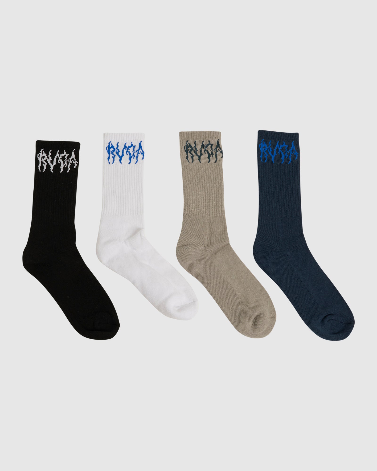 Buy Mens RVCA Seasonal 4 Pack Crew Socks by RVCA | Surf Dive