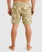 Mens Wildflower Elastic 16" Boardshorts