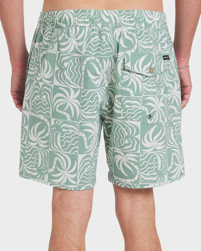 Mens Exotica Print Elastic 17" Boardshorts