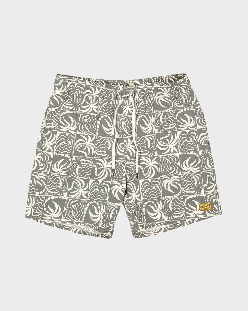 Mens Exotica Print Elastic 17" Boardshorts
