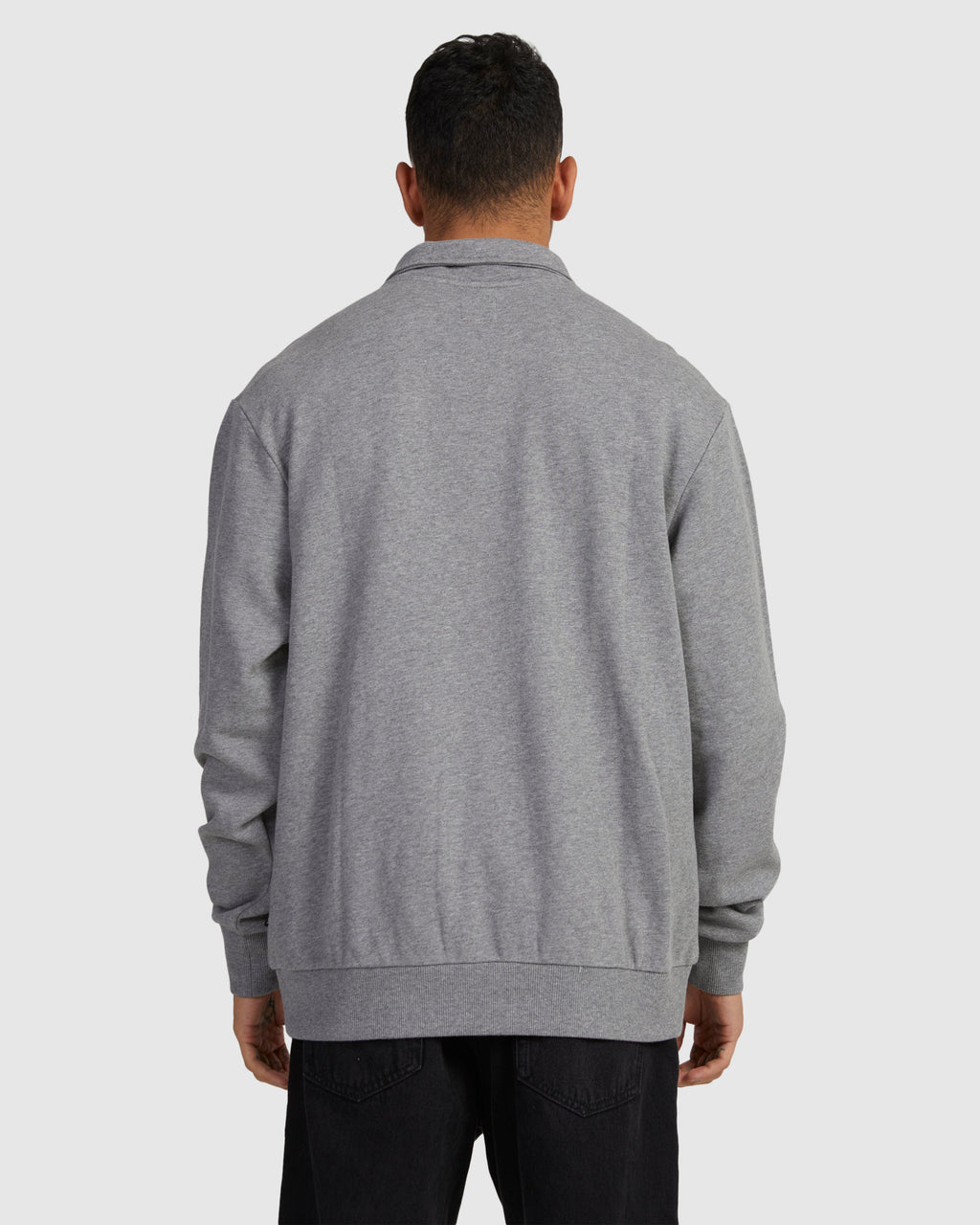 Mens Mini Flipped Half Zip Fleece Top