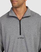 Mens Mini Flipped Half Zip Fleece Top