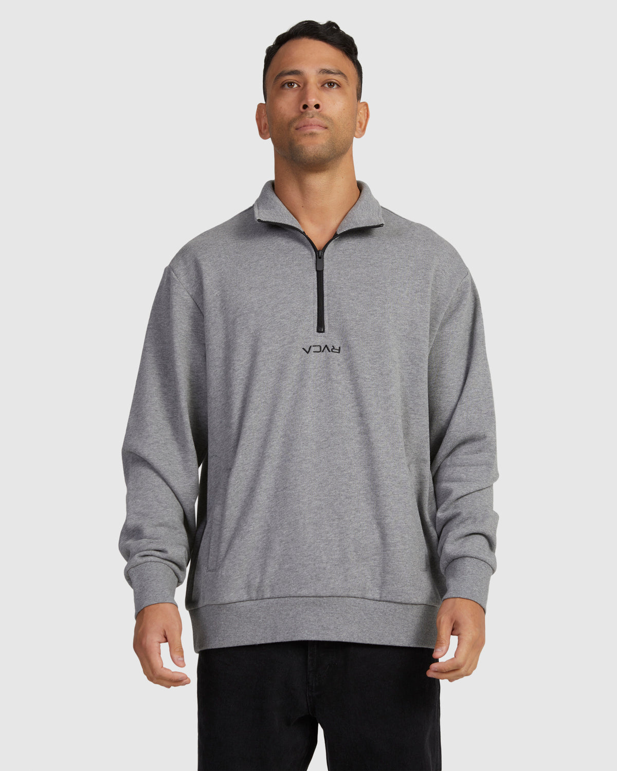 Mens Mini Flipped Half Zip Fleece Top
