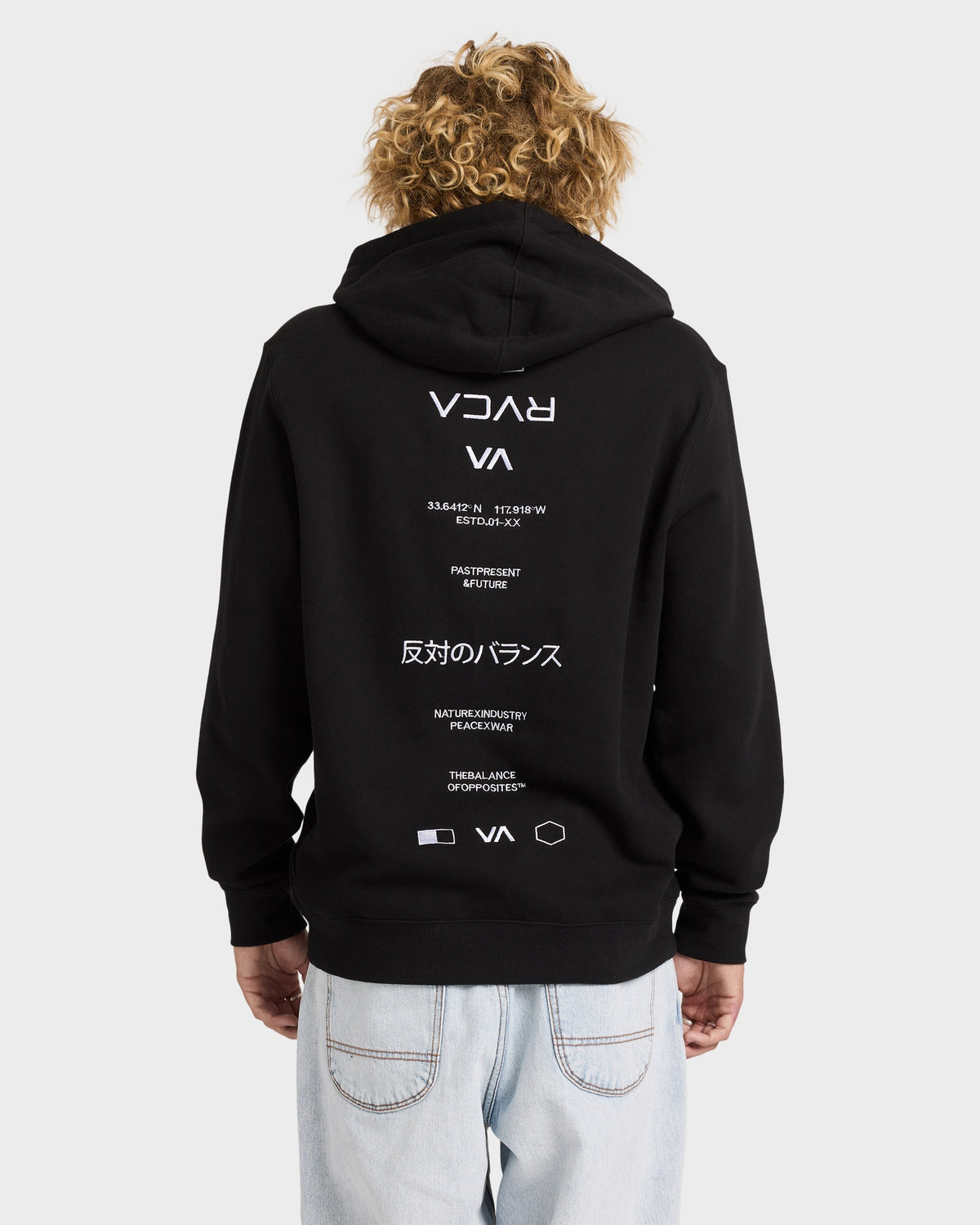 Mens RVCA Credits Pullover Hoodie