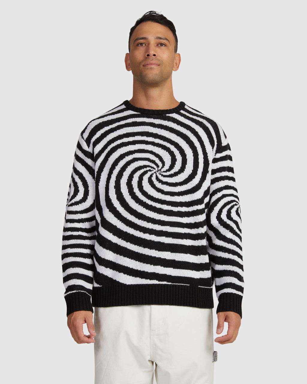 SPIRAL CREW KNIT