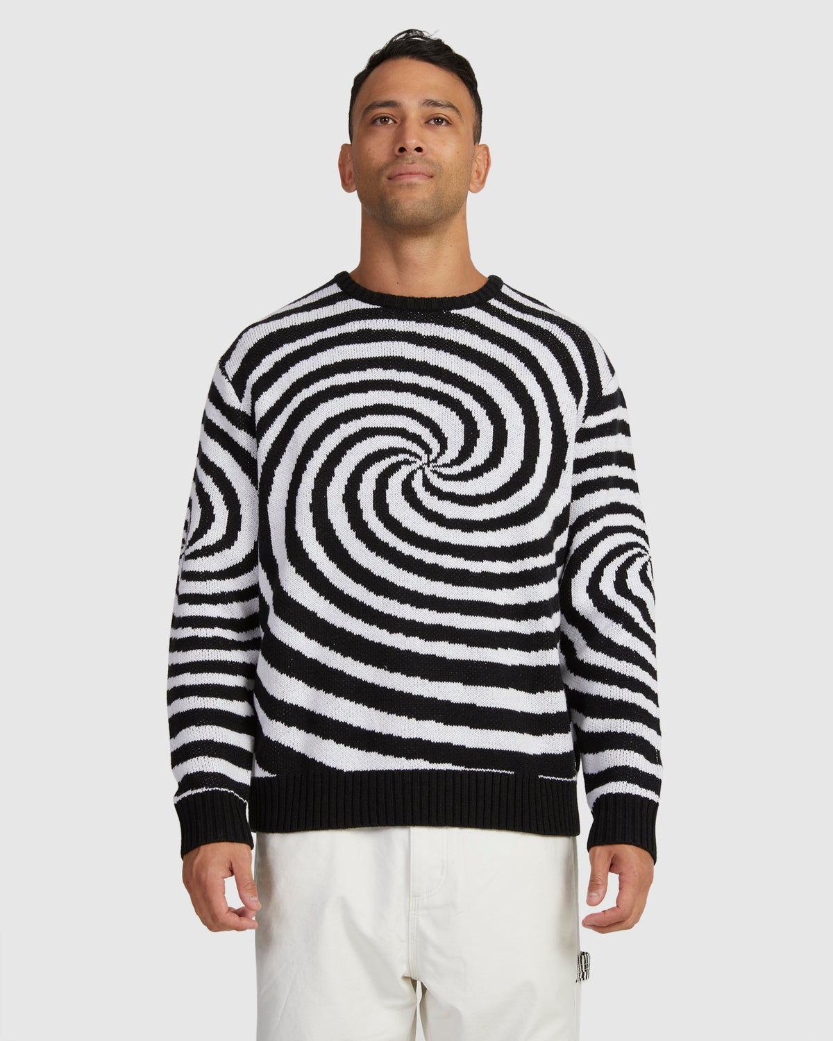 SPIRAL CREW KNIT