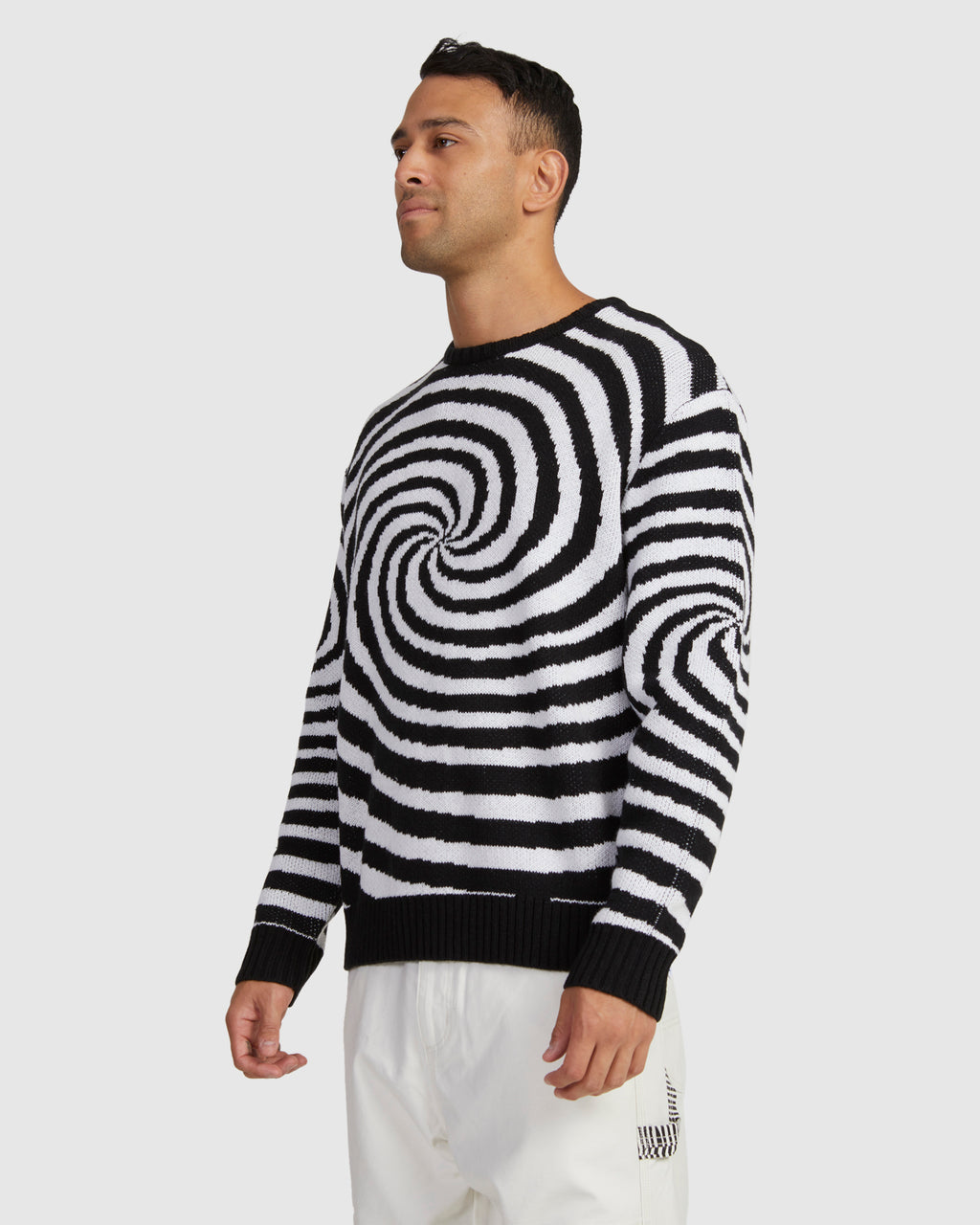 SPIRAL CREW KNIT