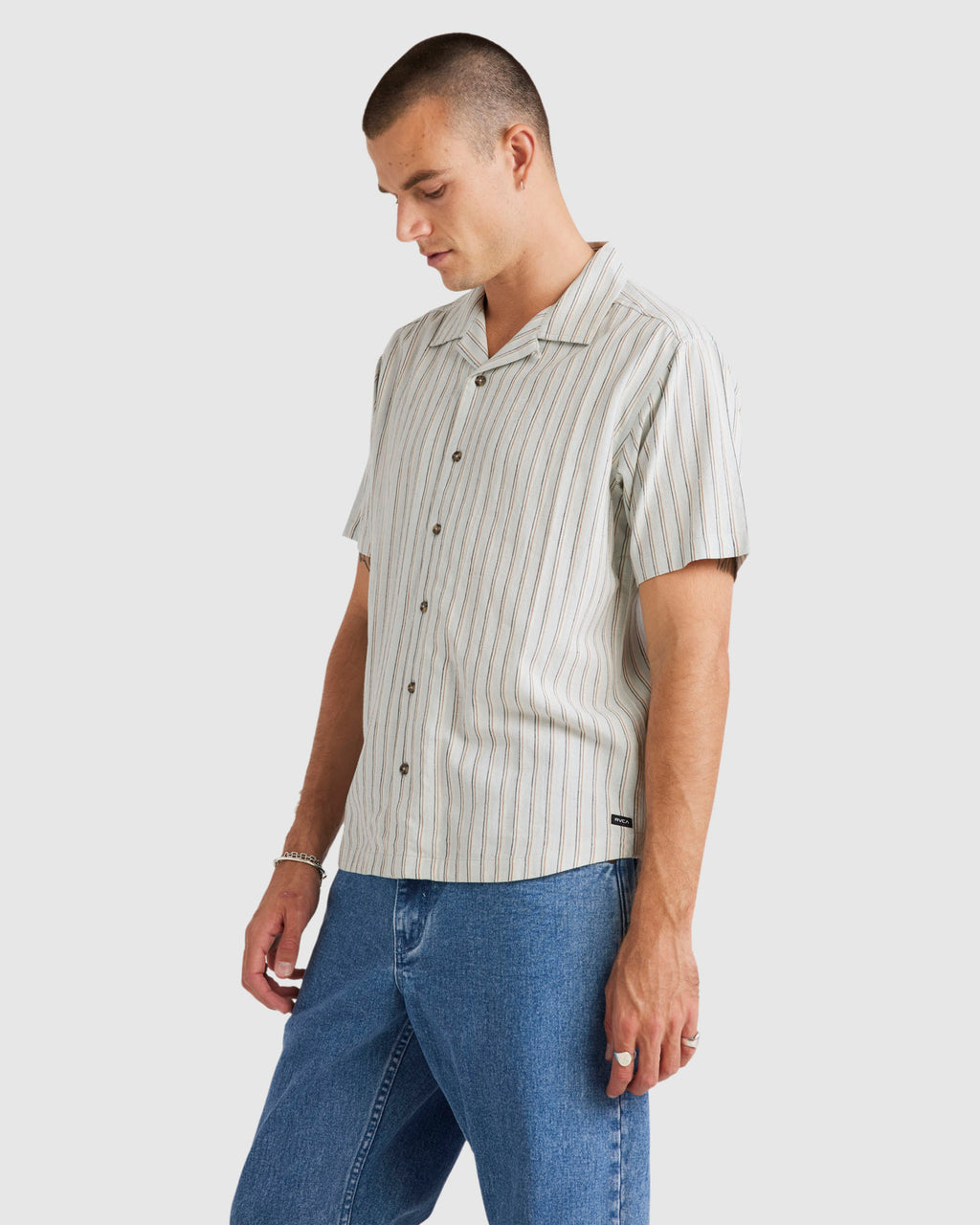 Mens Beat Stripe Short Sleeve Shirt