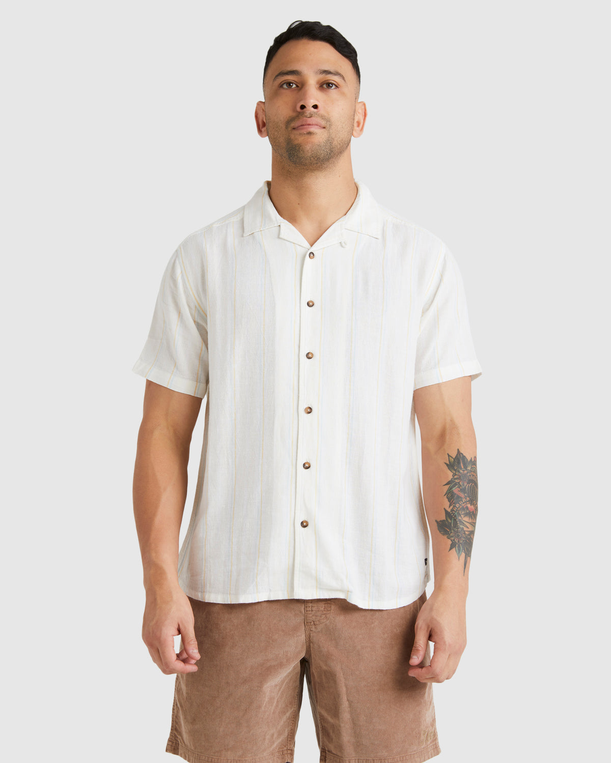 Mens Beat Stripe Short Sleeve Short Sleeve Shirt