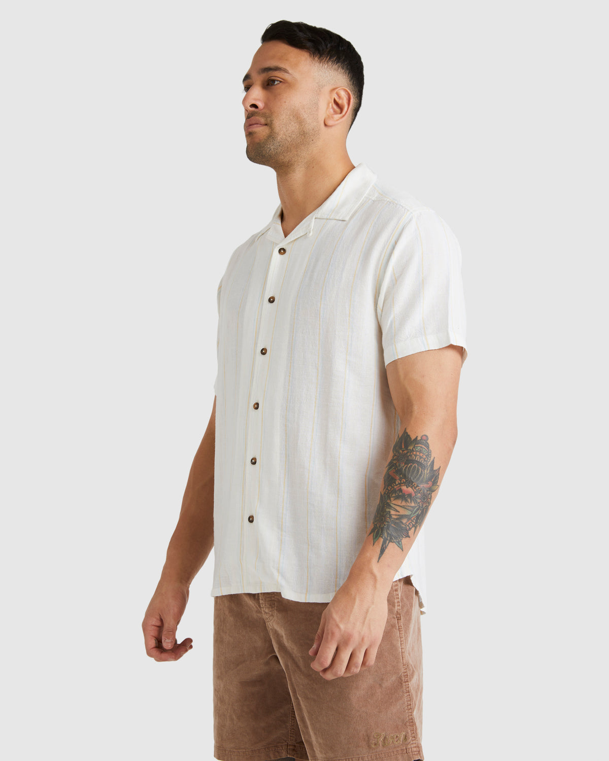 Mens Beat Stripe Short Sleeve Short Sleeve Shirt