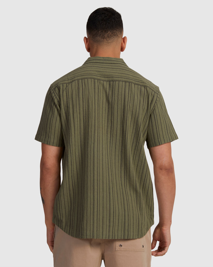 Mens Beat Stripe Short Sleeve Shirt