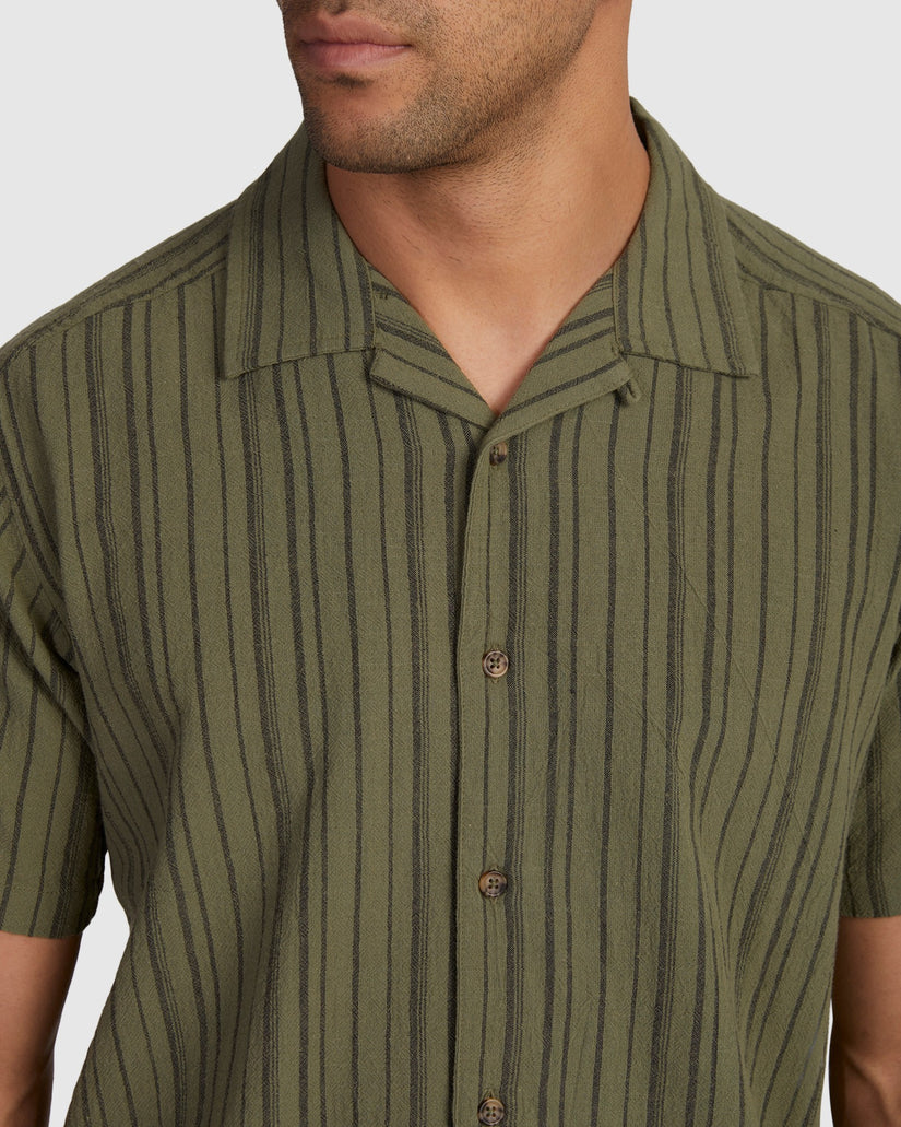 Mens Beat Stripe Short Sleeve Shirt