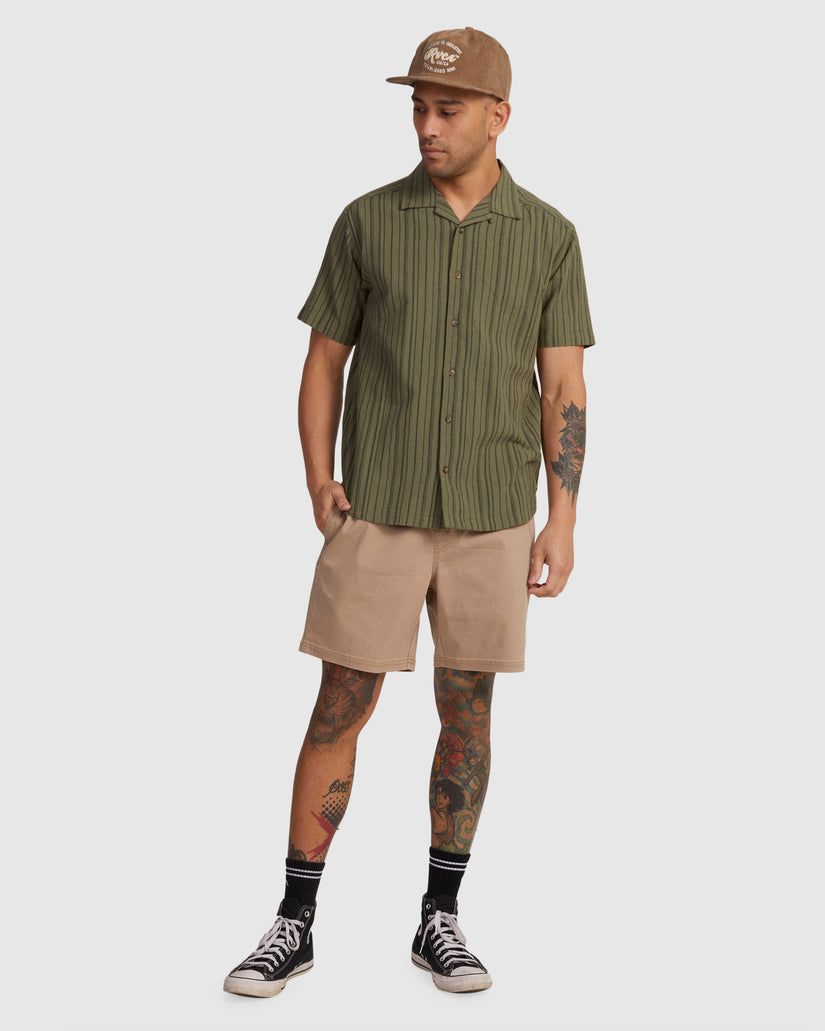 Mens Beat Stripe Short Sleeve Shirt