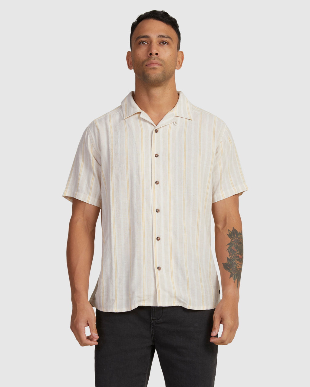 Mens Beat Stripe Short Sleeve Shirt