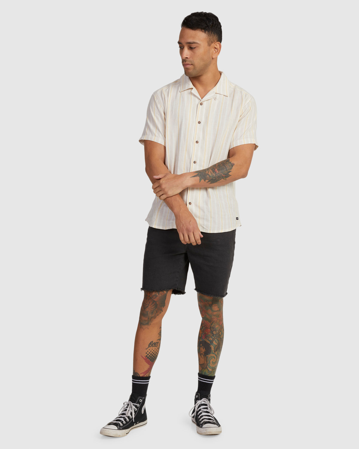 Mens Beat Stripe Short Sleeve Shirt