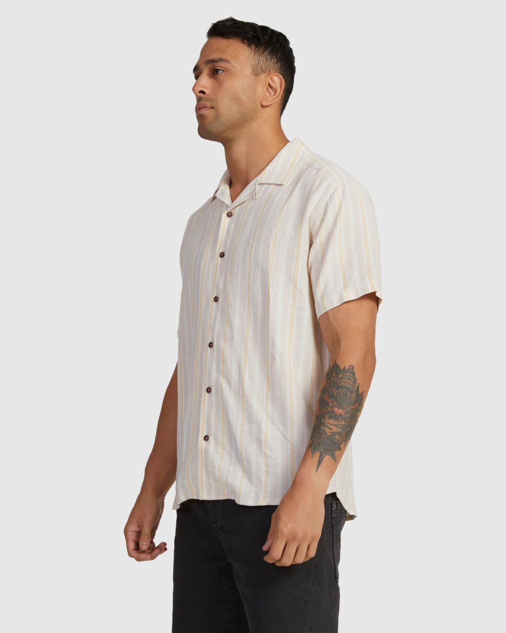 Mens Beat Stripe Short Sleeve Shirt