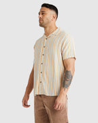 Mens Beat Stripe Short Sleeve Shirt