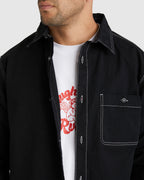 Mens Wide Load Twill Long Sleeve Shirt Top