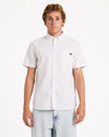 Mens RVCA Pinstripe Short Sleeve Shirt